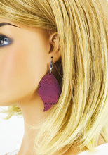 Load image into Gallery viewer, Purple Portuguese Cork Earrings - E19-3057