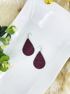 Purple Portuguese Cork Earrings - E19-3059