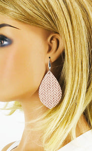 Rose Gold Faux Leather Earrings - E19-3060