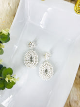 Load image into Gallery viewer, White Bohemian Beaded Teardrop Earrings - E19-3071