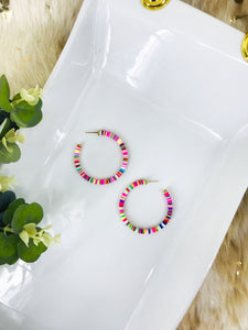 Multi-Color Open Hoop Earrings - E19-3083