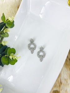 Large Metal Geometric Dangle Stud Earrings - E19-3117