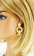 Load image into Gallery viewer, Large Metal Geometric Dangle Stud Earrings - E19-3118