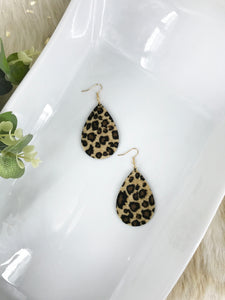 Leopard Faux Leather Earrings - E19-3325