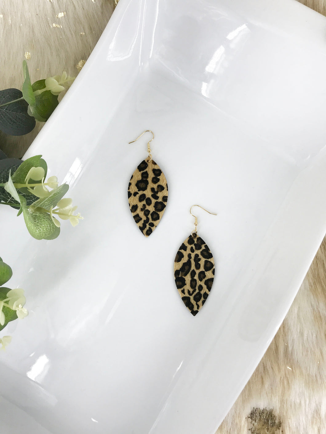 Leopard Faux Leather Earrings - E19-3328