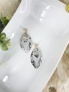 Snake Faux Leather Earrings -  E19-3334