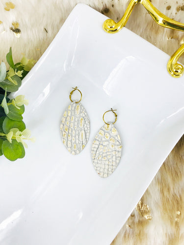 Fringe Genuine Leather Hoop Earrings - E19-3351