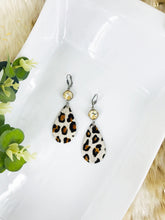 Load image into Gallery viewer, Rhinestone and Hair On Leather Earrings - E19-3367