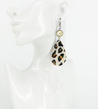 Load image into Gallery viewer, Rhinestone and Hair On Leather Earrings - E19-3367