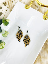 Load image into Gallery viewer, Hair On Cheetah Leather Hoop Earrings - E19-3371