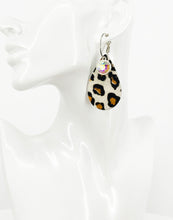 Load image into Gallery viewer, Hair On Leopard and Rhinestone Hoop Earrings - E19-3386