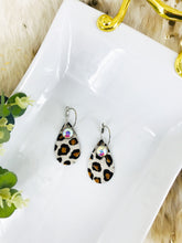 Load image into Gallery viewer, Hair On Leopard and Rhinestone Hoop Earrings - E19-3386