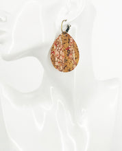 Load image into Gallery viewer, Red Cork Hoop Earrings - E19-3435
