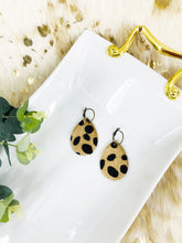 Load image into Gallery viewer, Hair on Leopard Leather Hoop Earrings - E19-3458