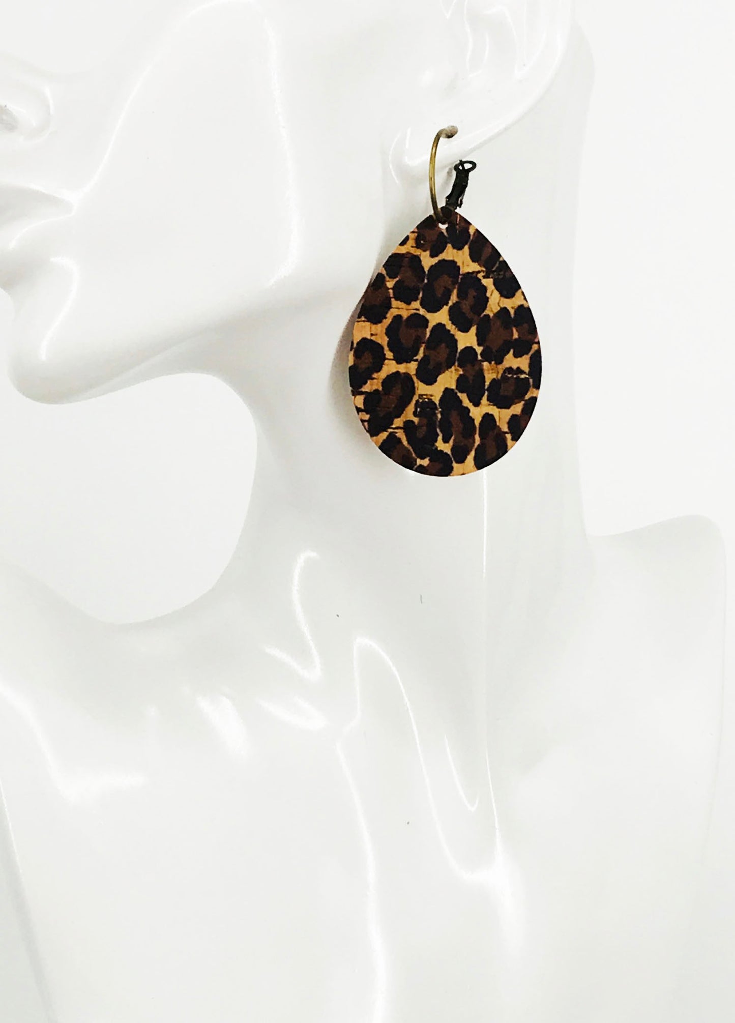 Cork Leather Hoop Earrings - E19-3489