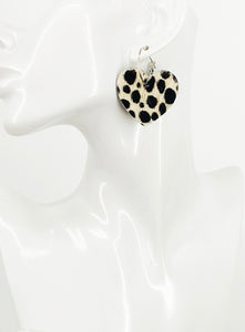 Hair On Spotted Leopard Hoop Earrings - E19-3499