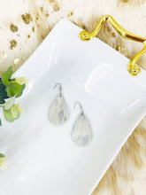 Load image into Gallery viewer, Silver Hair On Leather Earrings - E19-3518