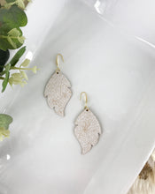 Load image into Gallery viewer, Distressed White Leather Earrings - E19-3523