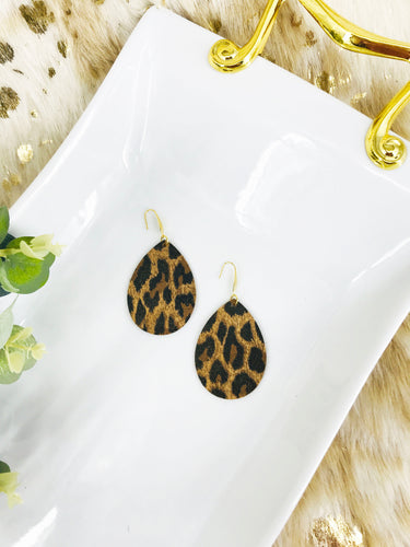 Mini Cheetah Suede Leather Earrings - E19-3527