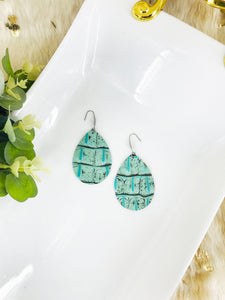 Turquoise Genuine Leather Earrings - E19-3535