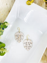 Load image into Gallery viewer, Distressed White Leather Earrings - E19-3540