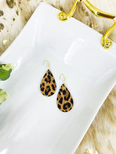 Load image into Gallery viewer, Mini Tan Cheetah Leather Earrings - E19-3552