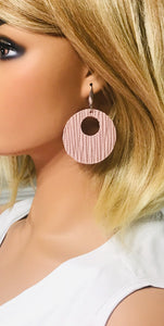 Light Pink Genuine Leather Earrings - E19-363