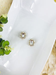 Victorian Style Stone Clip Earrings - E19-3705