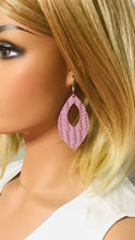Load image into Gallery viewer, Purple Italian Leather Earrings - E19-370