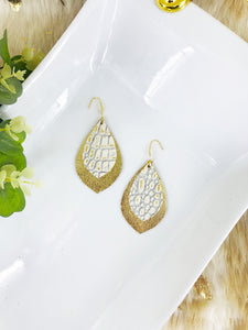 Layered Genuine Leather Earrings - E19-3710