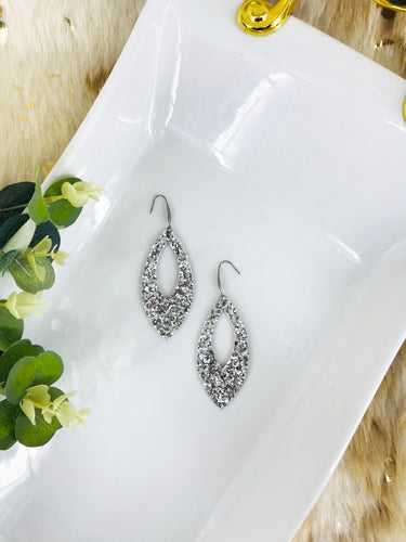 Silver Chunky Glitter Earrings - E19-3714
