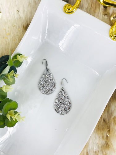 Silver Chunky Glitter Earrings - E19-3719