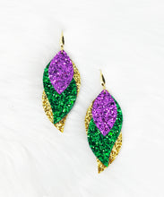 Load image into Gallery viewer, Mardi Gras Themed Earrings - E19-3810