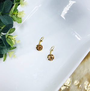 Champagne CZ Pendant Earrings - E19-3986