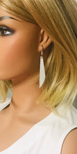 Load image into Gallery viewer, White Genuine Leather Drop Earrings - E19-409