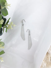 Load image into Gallery viewer, White Genuine Leather Drop Earrings - E19-409