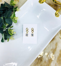 Load image into Gallery viewer, CZ &amp; Chain Stud Earrings - E19-4165