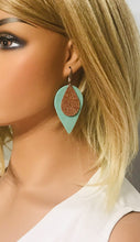 Load image into Gallery viewer, Genuine Leather and Glitter Earrings - E19-416