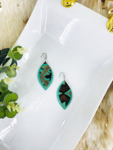 Load image into Gallery viewer, Mint and Teal Genuine Leather Earrings - E19-417