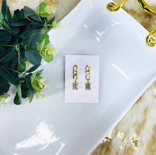 Load image into Gallery viewer, CZ and Chain Stud Earrings - E19-4220