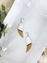 Load image into Gallery viewer, Painted White Leather Earrings - E19-437