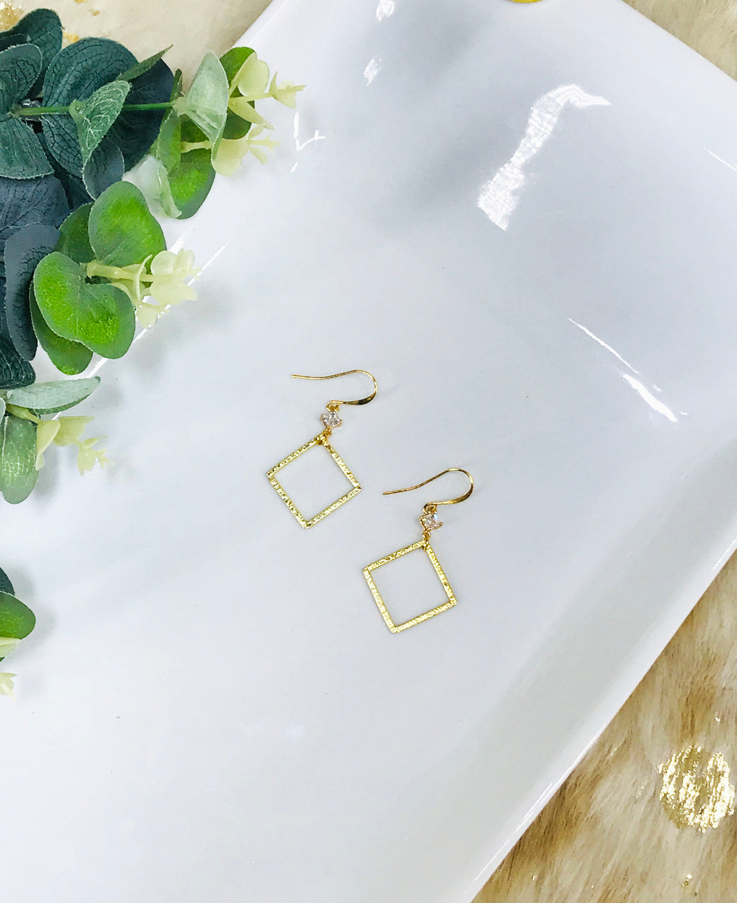 CZ Pendant Earrings - E19-4393