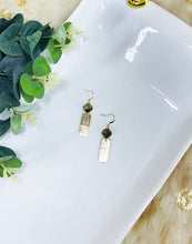 Load image into Gallery viewer, Crystal &amp; Brushed Gold Pendant Earrings - E19-4424