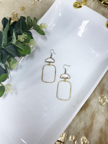 Stone & Pendant Earrings - E19-4435