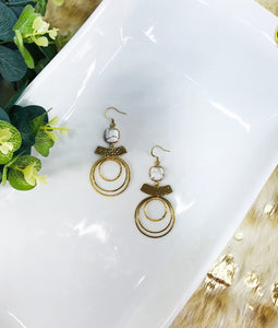 Gemstone & Pendant Earrings - E19-4462
