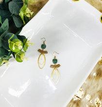 Load image into Gallery viewer, Gemstone &amp; Pendant Earrings - E19-4466