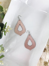 Load image into Gallery viewer, Rose Gold Leather Earrings - E19-464