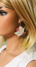 Load image into Gallery viewer, Genuine Leather and Snake Layered Earrings - E19-486