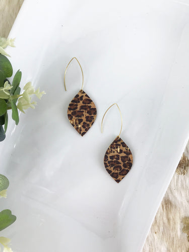 Cheetah Genuine Cork Leather Earrings - E19-512