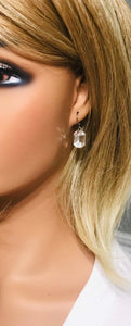 Clear Rhinestone Dangle Earrings - E19-560
